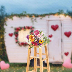 Lofaris Night Forest Lighted Rose Car Valentines Day Backdrop