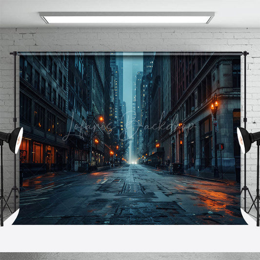 Lofaris Night Street Building Architecture Photo Backdrop