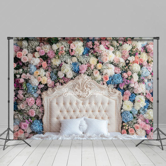 Lofaris Noble Sweet Floral Photography Headboard Backdrop