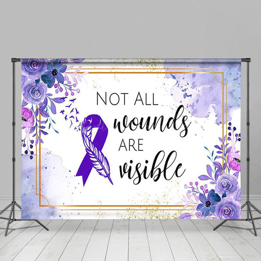 Lofaris Not All Wounds Are Visible Epilepsy Awareness Backdrop