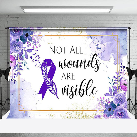 Lofaris Not All Wounds Are Visible Epilepsy Awareness Backdrop