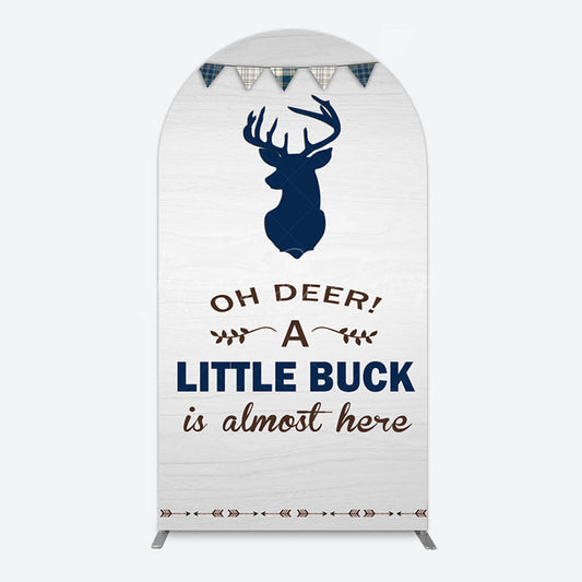 Lofaris Oh Dear A Little Buck Flag Baby Shower Arch Backdrop
