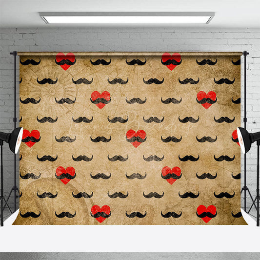 Lofaris Oilcloth Treasure Love Beard Fathers Day Backdrop