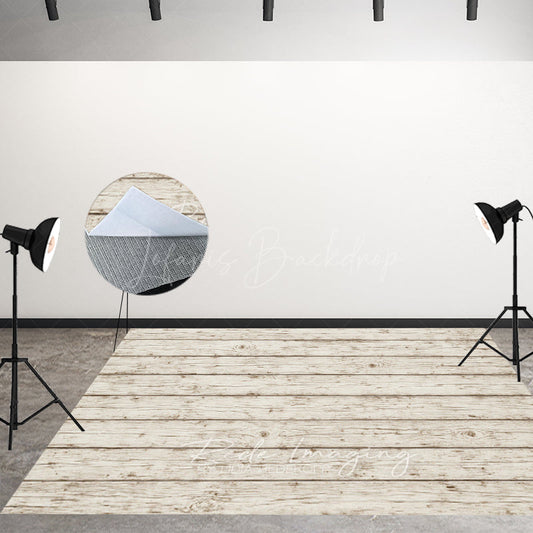 Lofaris Old Retro White Wood Fabric Floor Backdrop For Photo