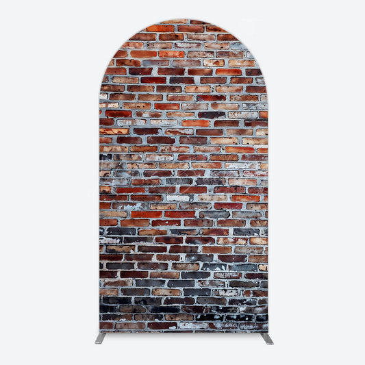 Lofaris Old Style With Retro Brick Wall Photo Arch Backdrop