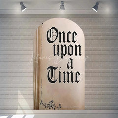 Lofaris Once Upon a Time Storybook Arch Backdrop Personalized Fairytale Princess Kingdom Party Decoration