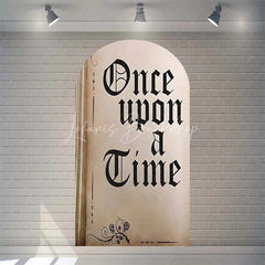 Lofaris Once Upon a Time Storybook Arch Backdrop Personalized Fairytale Princess Kingdom Party Decoration