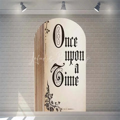 Lofaris Once Upon a Time Storybook Arch Backdrop Personalized Fairytale Princess Kingdom Party Decoration