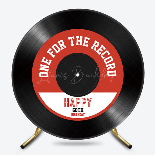 Lofaris One For Record Happy 60Th Birthday Round Backdrop
