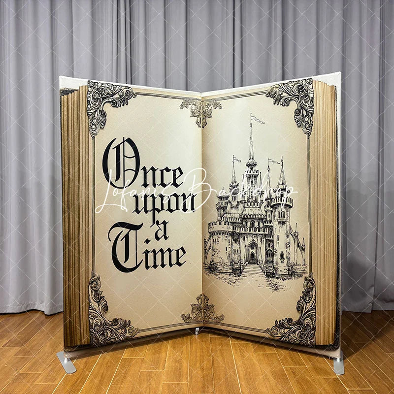 Lofaris Open Book-Shaped Frame Fairytale Story Book Stand Metal for Birthday Baby Shower Wedding Decor