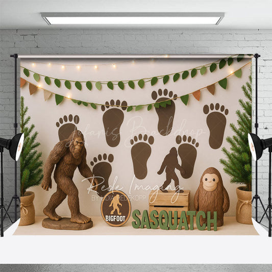 Lofaris Orangutan Bigfoot Sasquatch Cake Smash Backdrop