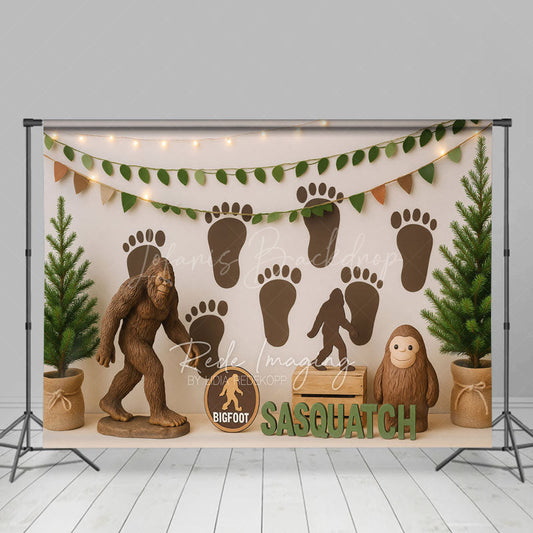 Lofaris Orangutan Bigfoot Sasquatch Cake Smash Backdrop