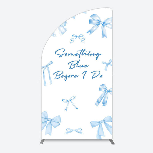 Lofaris Out of Blue Before I Do Wedding Half Moon Arch Backdrop