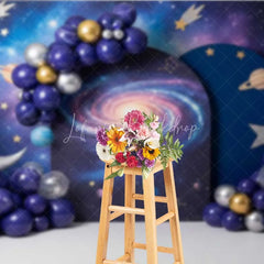 Lofaris Outer Space Galaxy Photography Backdrop Planets and Stars Universe Party Banner