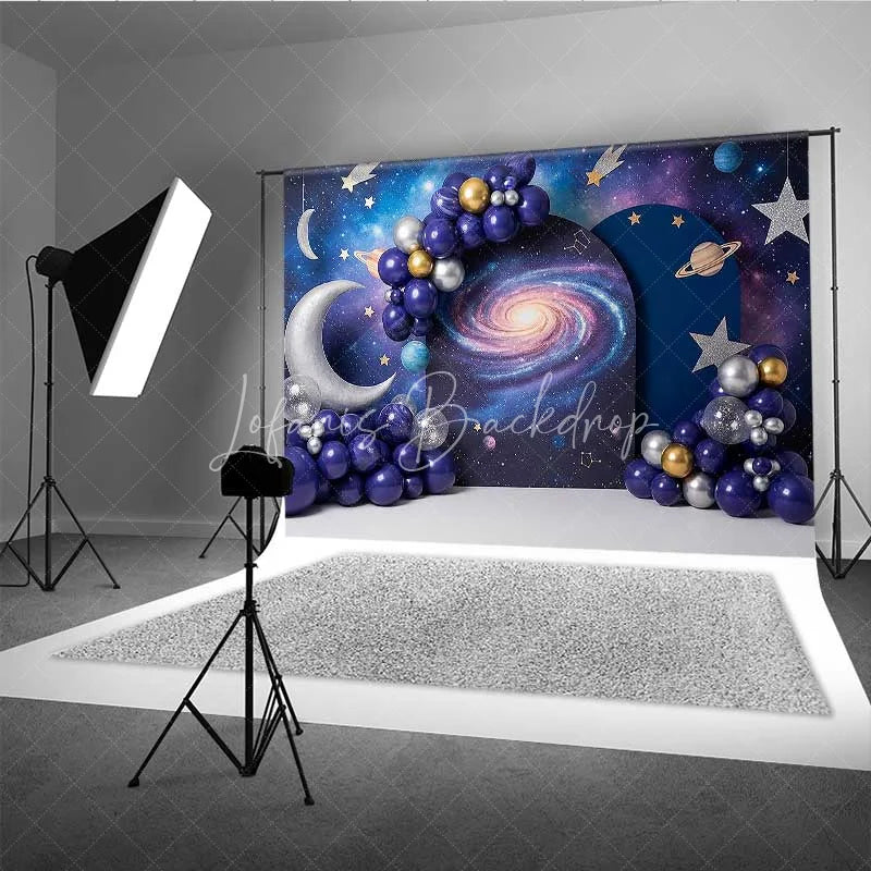 Lofaris Outer Space Galaxy Photography Backdrop Planets and Stars Universe Party Banner