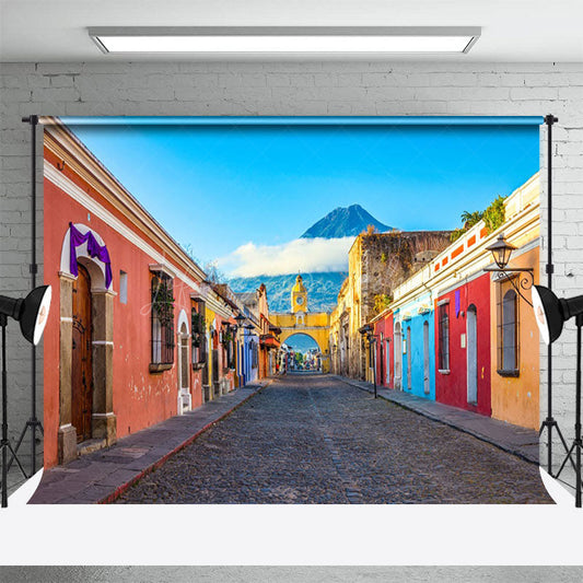 Lofaris Overlooking Distant View On Street Photo Backdrop