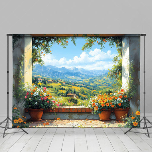 Lofaris Paint Natural Spring Scene Floral Combo Set Backdrop