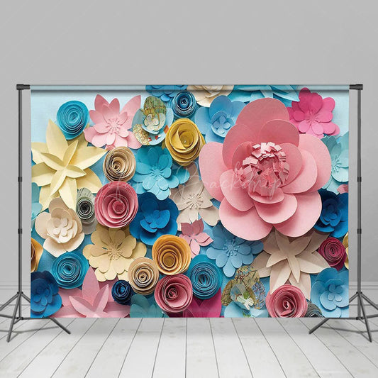 Lofaris Paper Flowers 3D Mother’s Day Photo Backdrop