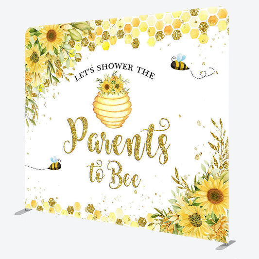 Lofaris Parents To Bee Baby Shower Square Tension Backdrop