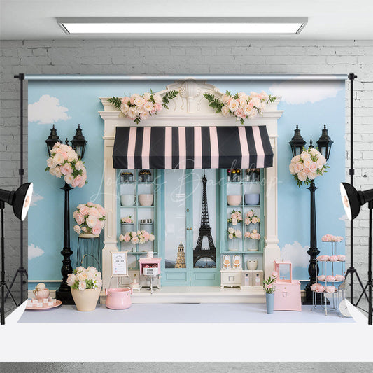 Lofaris Paris Street View French Dessert Shop Photo Backdrop