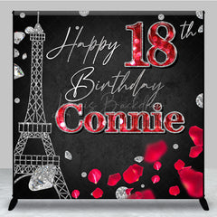 Lofaris Paris Tower Diamond Floral Custom Birthday Backdrop