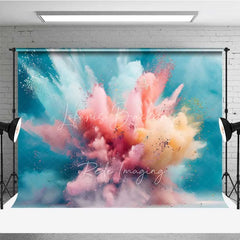 Lofaris Pastel Color Powder Explosion Photography Backdrop Pink Blue Splash Art Photo Background Gender Reveal Smoke Booth Prop