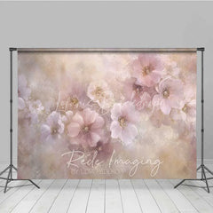 Lofaris Pastel Pink Floral Fine Art Photography Backdrop Soft Painted Flowers Texture Background Spring Garden Photo Prop