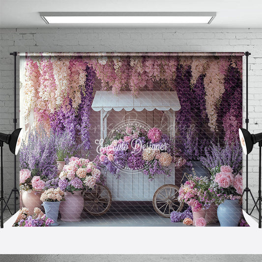 Lofaris Pastel Violet Floral Sweet Spring Wedding Backdrop