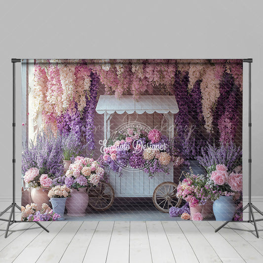 Lofaris Pastel Violet Floral Sweet Spring Wedding Backdrop