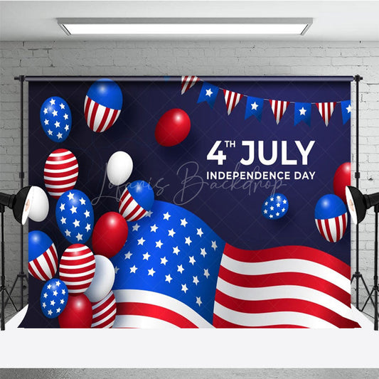 Lofaris Patriotic Usa Flag Balloons Independence Day Backdrop