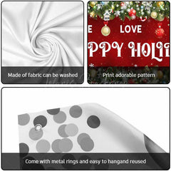 Lofaris Peace Love Joy Red Christmas Vibe Garage Door Banner