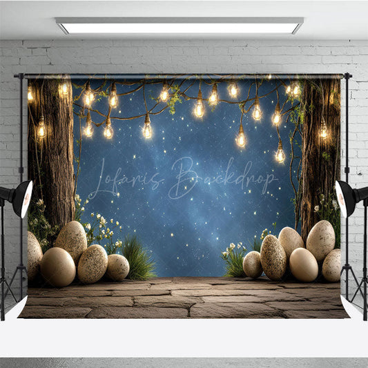 Lofaris Peaceful Easter Night Starry Sky Holiday Backdrop