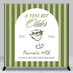 Lofaris Personalized A Tini Bit Older 30th Birthday Backdrop Custom Name Martini Theme Party Banner