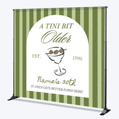 Lofaris Personalized A Tini Bit Older 30th Birthday Backdrop Custom Name Martini Theme Party Banner
