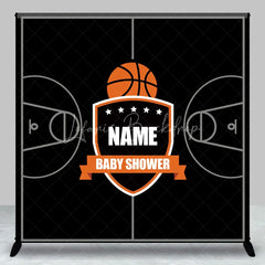 Lofaris Personalized Basketball Baby Shower Backdrop Custom Name Sports Theme Court Party Banner