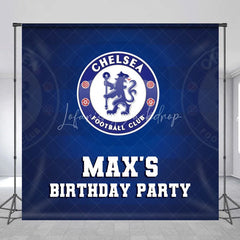 Lofaris Personalized Chelsea Football Club Birthday Backdrop Custom Name Soccer Team Party Banner