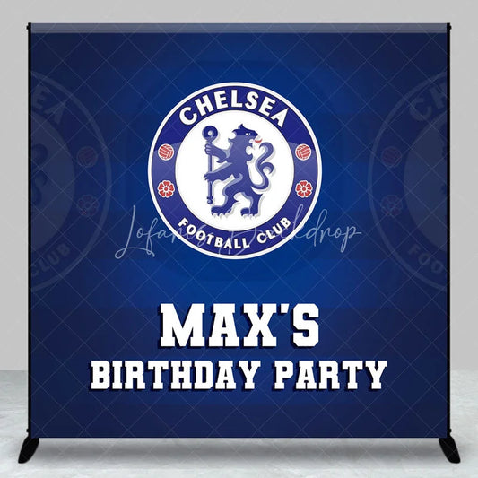 Lofaris Personalized Chelsea Football Club Birthday Backdrop Custom Name Soccer Team Party Banner