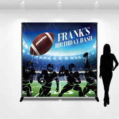Lofaris Personalized Football Birthday Bash Backdrop American Stadium and Players Custom Name Sports Party for Boy
