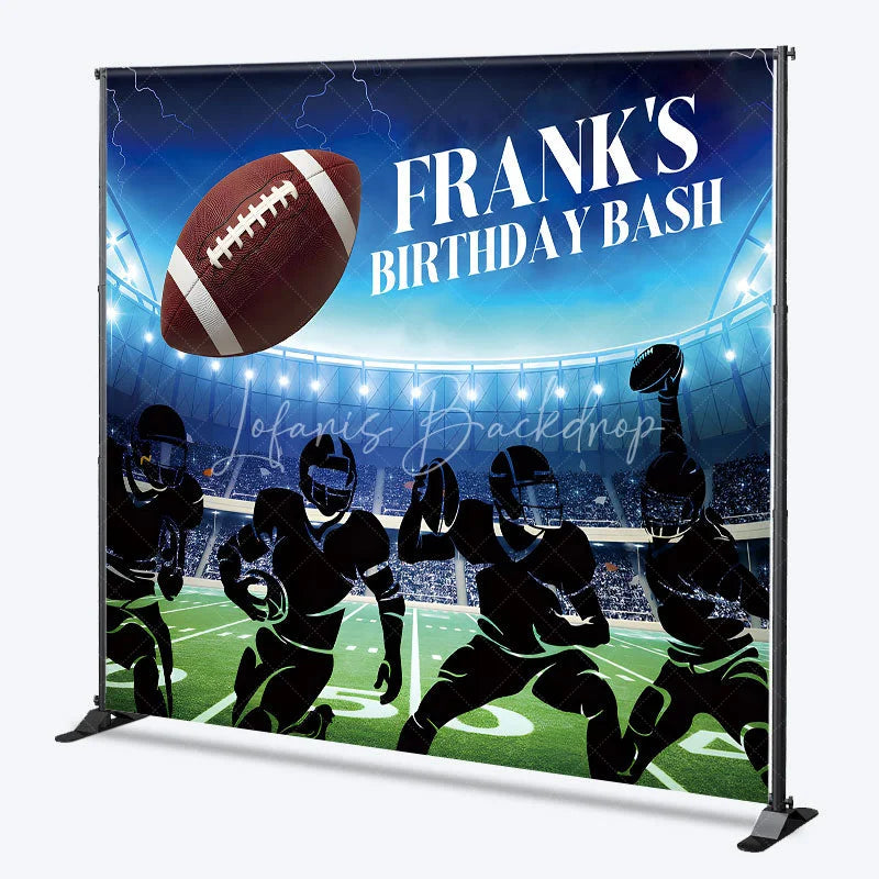 Lofaris Personalized Football Birthday Bash Backdrop American Stadium and Players Custom Name Sports Party for Boy
