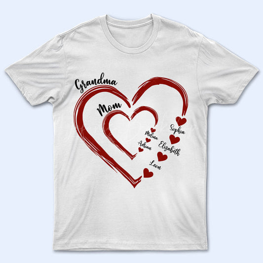 Lofaris Personalized Mom Grandma Sweethearts Name T-Shirt