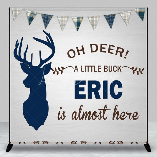 Lofaris Personalized Oh Deer Baby Shower Backdrop A Little Buck is Almost Here Woodland Theme for Boy