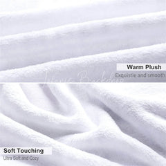 Lofaris Personalized Santa Claus Christmas Blanket with Custom Name Cute Father Fun Red Holiday Xmas Gift