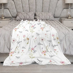 Lofaris Personalized Santa Claus Christmas Blanket with Custom Name Cute Father Fun Red Holiday Xmas Gift