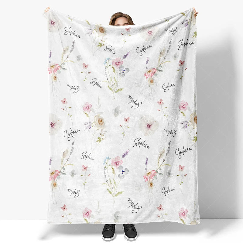 Lofaris Personalized Santa Claus Christmas Blanket with Custom Name Cute Father Fun Red Holiday Xmas Gift