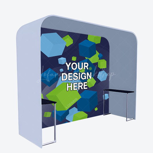 Lofaris Personalized Square Arch Fabric Display Trade Backdrop