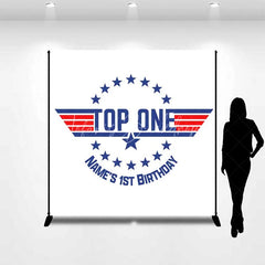 Lofaris Personalized Top One Pilot Birthday Backdrop Maverick Style First Wings Party Decoration