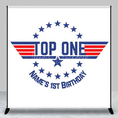 Lofaris Personalized Top One Pilot Birthday Backdrop Maverick Style First Wings Party Decoration