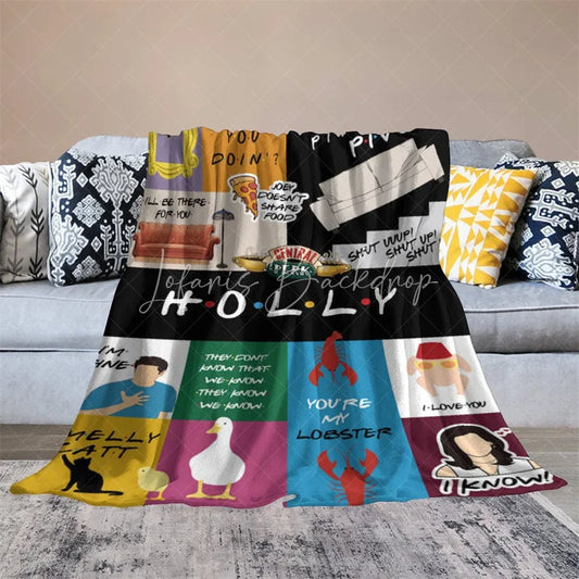Lofaris Personalized TV Show Theme Blanket Custom Name Comedy Series Coffee Shop Lobster Couch Gift