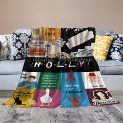 Lofaris Personalized TV Show Theme Blanket Custom Name Comedy Series Coffee Shop Lobster Couch Gift