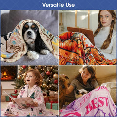 Lofaris Personalized TV Show Theme Blanket Custom Name Comedy Series Coffee Shop Lobster Couch Gift